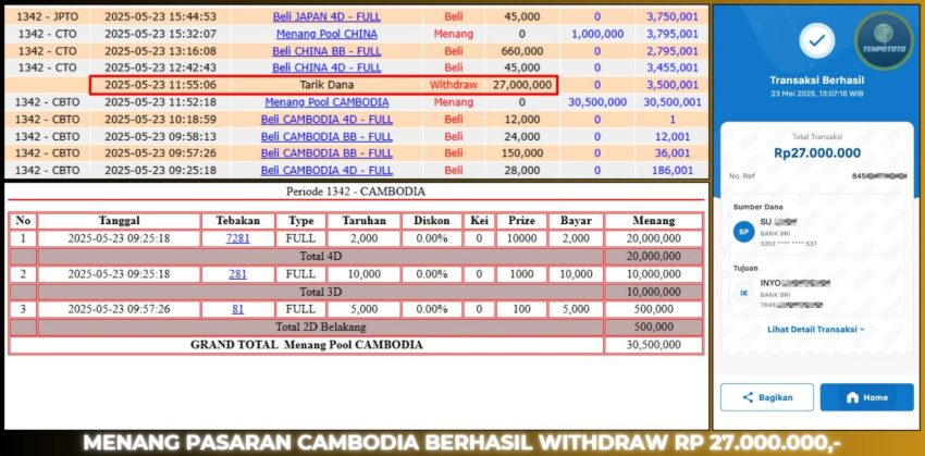 BUKTI JP TEMPOTOTO TOGEL
