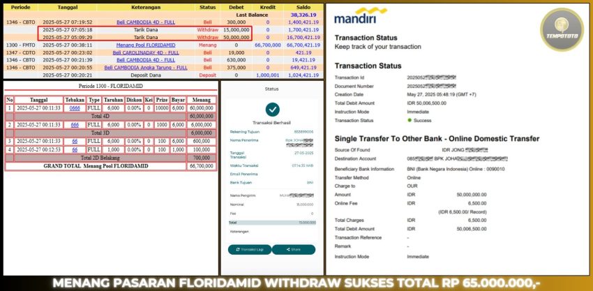 BUKTI JP TEMPOTOTO TOGEL