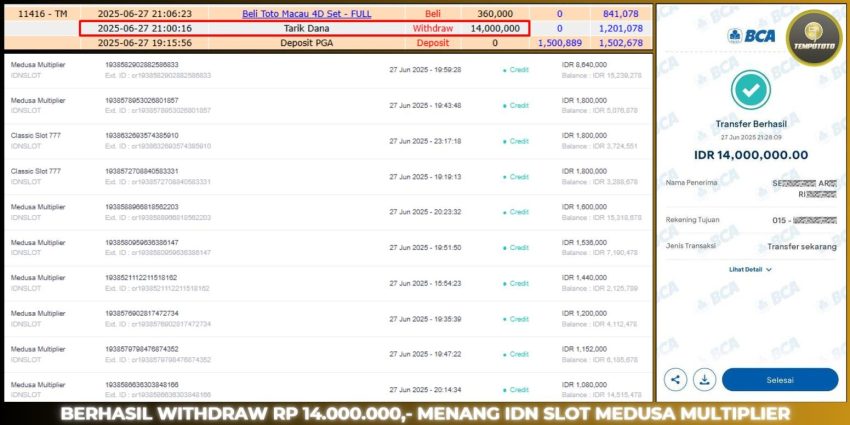 BUKTI JACKPOT TEMPOTOTO SLOT