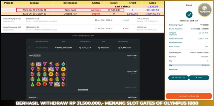 BUKTI JACKPOT TEMPOTOTO SLOT