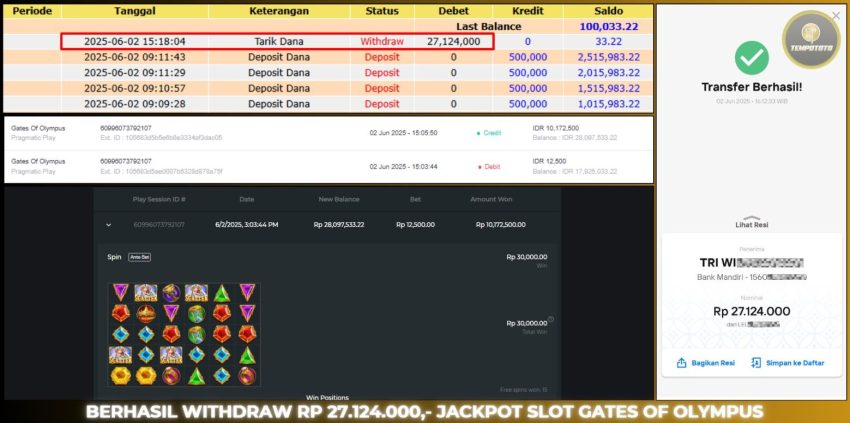 BUKTI JACKPOT TEMPOTOTO SLOT