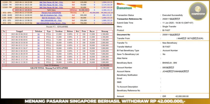 BUKTI JP TEMPOTOTO TOGEL