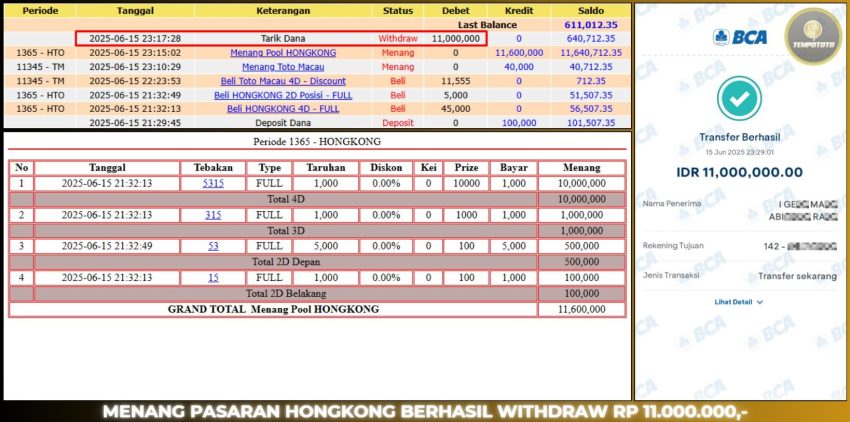 BUKTI JP TEMPOTOTO TOGEL
