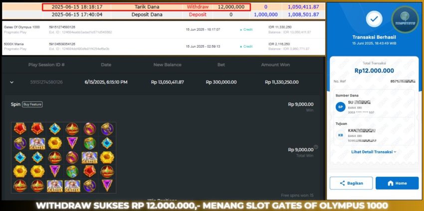 BUKTI JACKPOT TEMPOTOTO SLOT