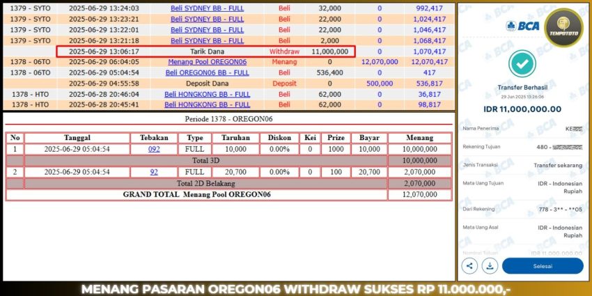 BUKTI JP TEMPOTOTO TOGEL