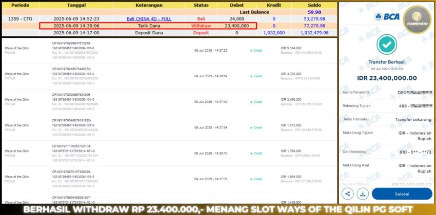 BUKTI JACKPOT TEMPOTOTO SLOT
