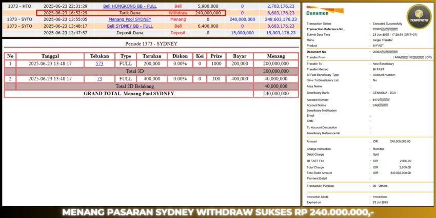 BUKTI JP TEMPOTOTO TOGEL