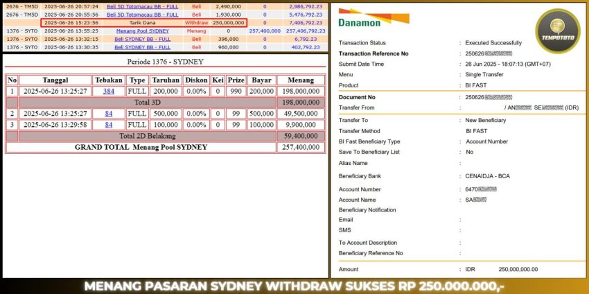 BUKTI JP TEMPOTOTO TOGEL