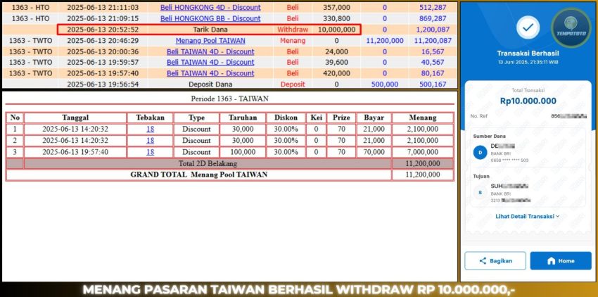 BUKTI JP TEMPOTOTO TOGEL