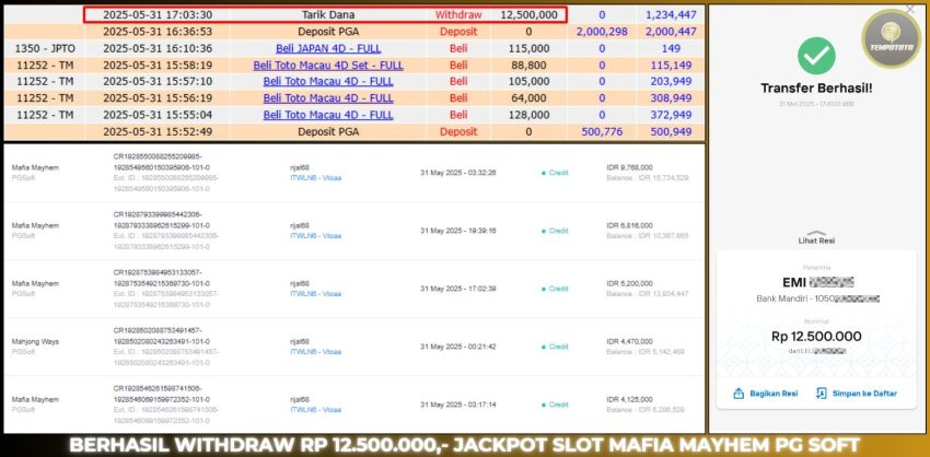 BUKTI JACKPOT TEMPOTOTO SLOT