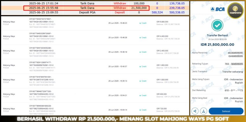 BUKTI JACKPOT TEMPOTOTO SLOT