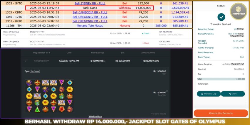 BUKTI JACKPOT TEMPOTOTO SLOT