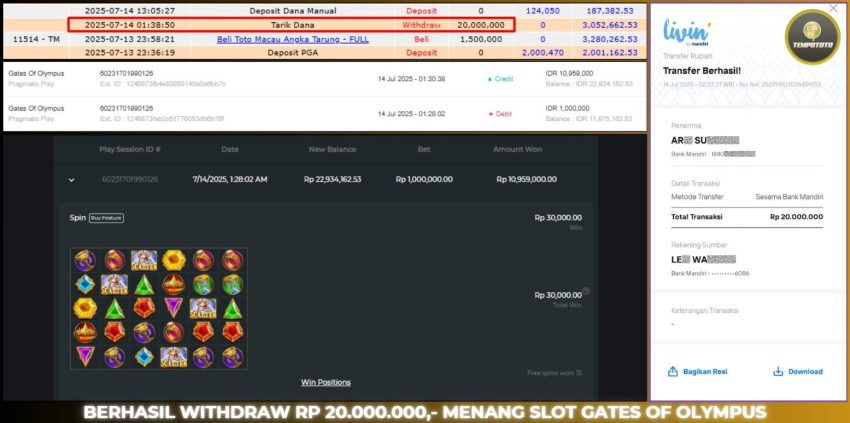 BUKTI JACKPOT TEMPOTOTO SLOT