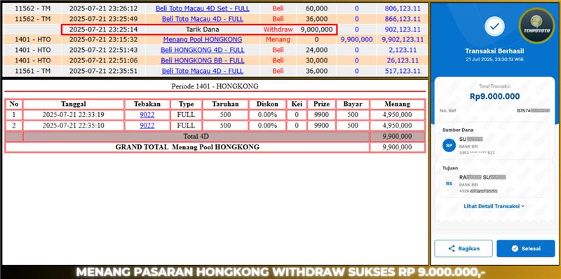 BUKTI JP TEMPOTOTO TOGEL