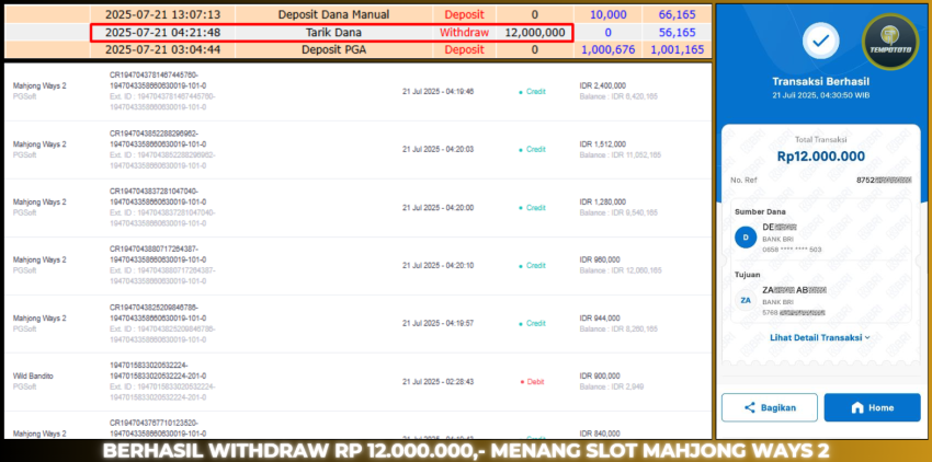 BUKTI JACKPOT TEMPOTOTO SLOT