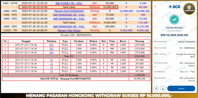 BUKTI JP TEMPOTOTO TOGEL