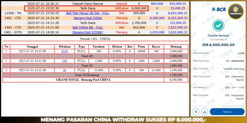 BUKTI JP TEMPOTOTO TOGEL