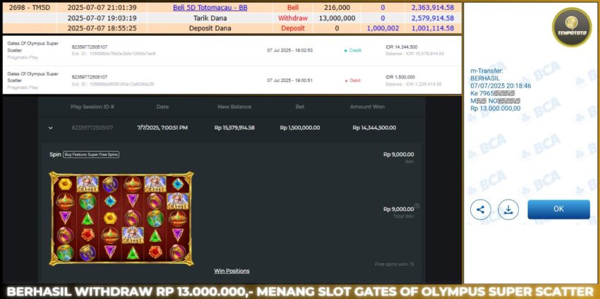 BUKTI JACKPOT TEMPOTOTO SLOT