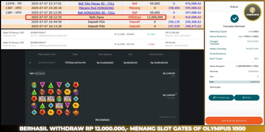 BUKTI JACKPOT TEMPOTOTO SLOT