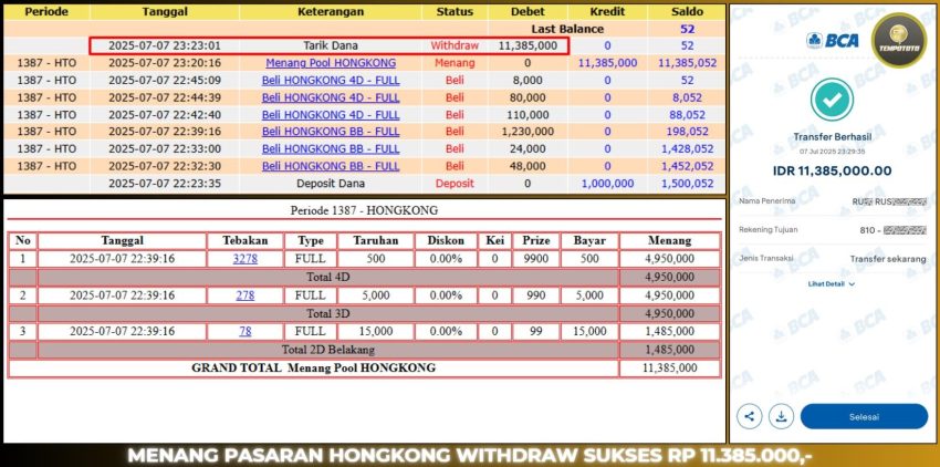 BUKTI JP TEMPOTOTO TOGEL
