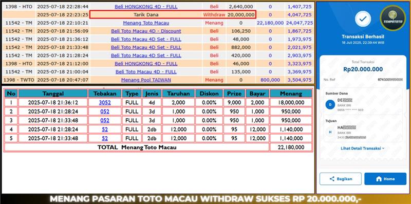 BUKTI JP TEMPOTOTO TOGEL