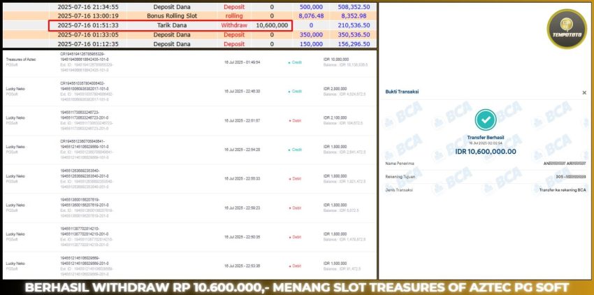 BUKTI JACKPOT TEMPOTOTO SLOT