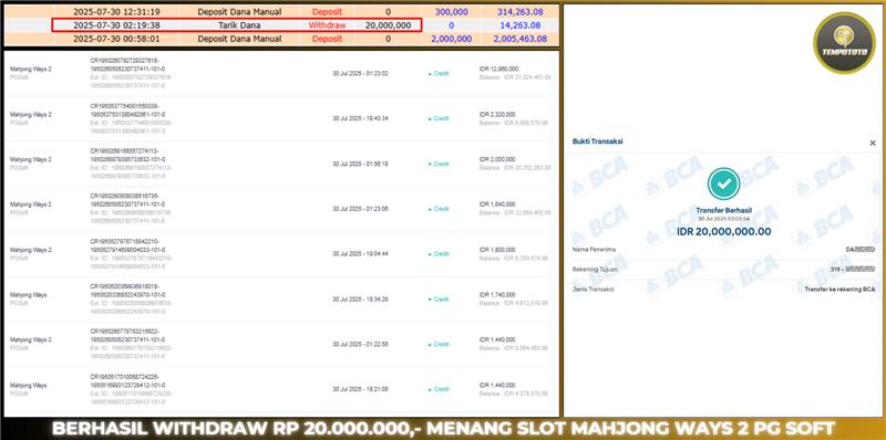 BUKTI JACKPOT TEMPOTOTO SLOT