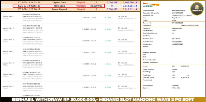 BUKTI JACKPOT TEMPOTOTO SLOT