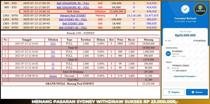 BUKTI JP TEMPOTOTO TOGEL
