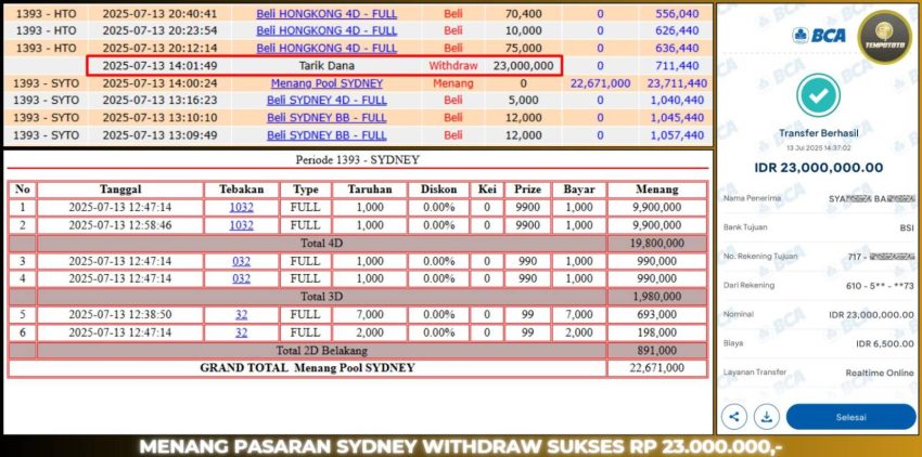 BUKTI JP TEMPOTOTO TOGEL