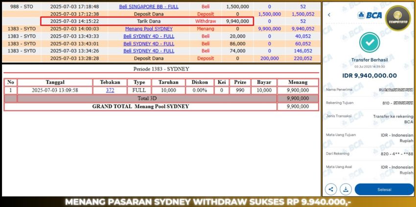 BUKTI JP TEMPOTOTO TOGEL