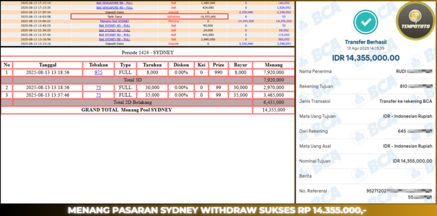 BUKTI JP TEMPOTOTO TOGEL