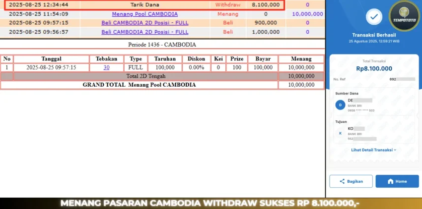 BUKTI JP TEMPOTOTO TOGEL