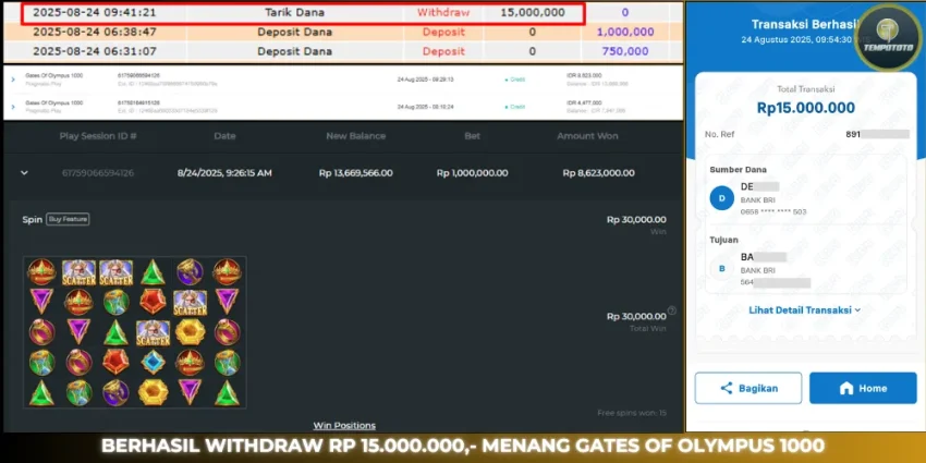 BUKTI JACKPOT TEMPOTOTO SLOT