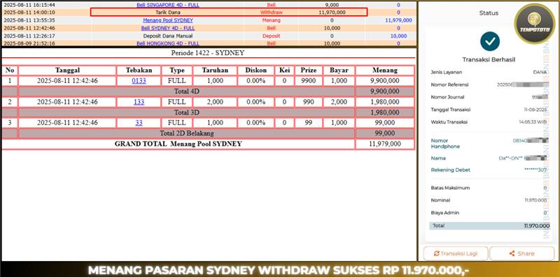 BUKTI JP TEMPOTOTO TOGEL
