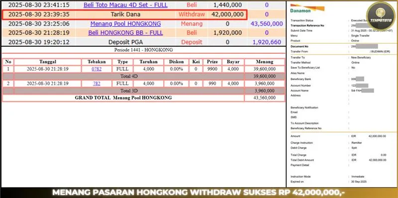 BUKTI JP TEMPOTOTO TOGEL