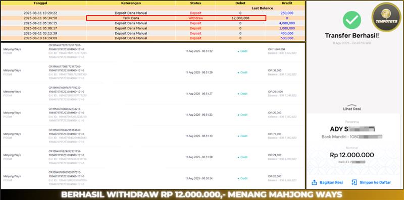 BUKTI JACKPOT TEMPOTOTO SLOT