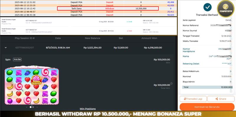 BUKTI JACKPOT TEMPOTOTO SLOT