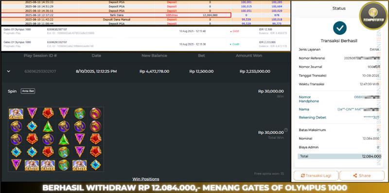 BUKTI JACKPOT TEMPOTOTO SLOT