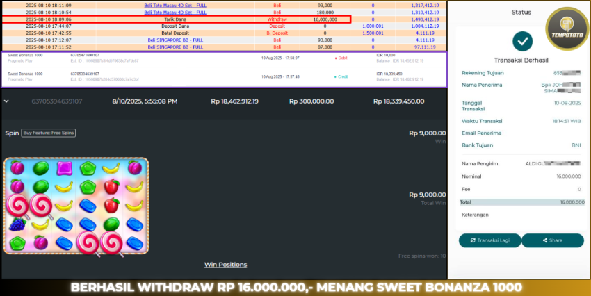 BUKTI JACKPOT TEMPOTOTO SLOT