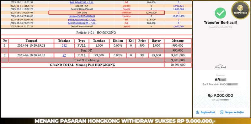 BUKTI JP TEMPOTOTO TOGEL