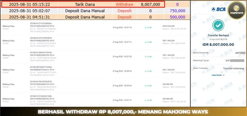 BUKTI JACKPOT TEMPOTOTO SLOT