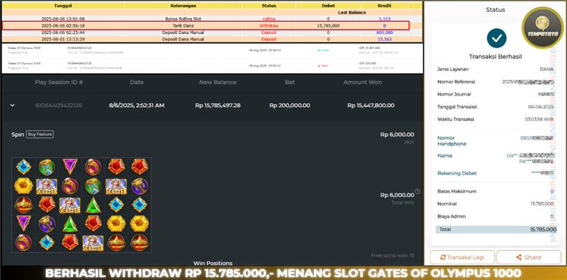 BUKTI JACKPOT TEMPOTOTO SLOT