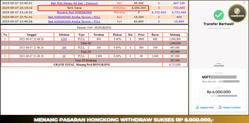 BUKTI JP TEMPOTOTO TOGEL