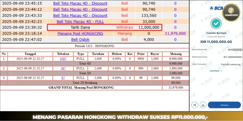 BUKTI JP TEMPOTOTO TOGEL