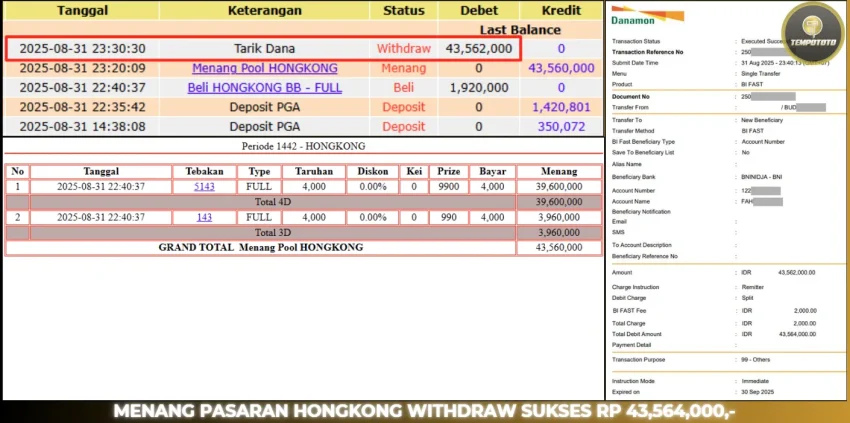 BUKTI JP TEMPOTOTO TOGEL