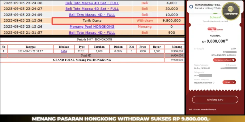 BUKTI JP TEMPOTOTO TOGEL