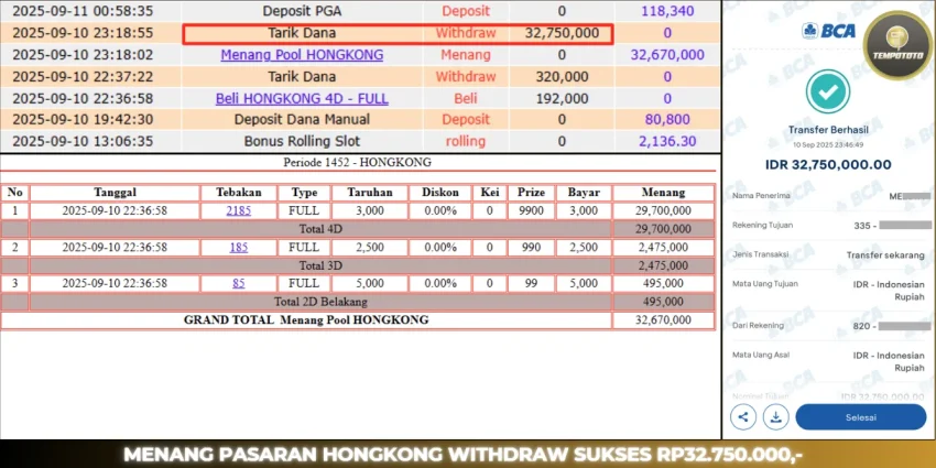 BUKTI JP TEMPOTOTO TOGEL