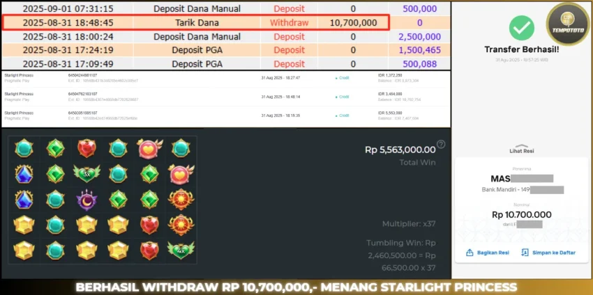 BUKTI JACKPOT TEMPOTOTO SLOT