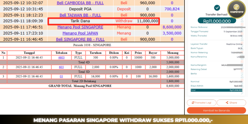 BUKTI JP TEMPOTOTO TOGEL